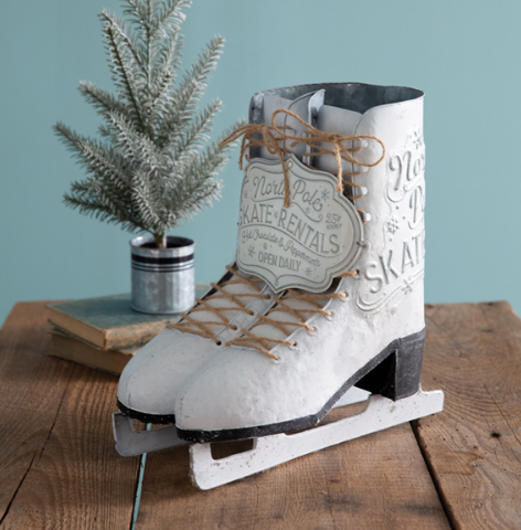 DECORATIVE ICE SKATE RENTAL BOOTS