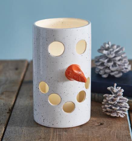 CERAMIC SNOWMAN LUMINARY