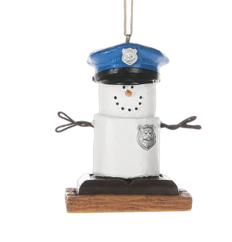 S'MORES POLICEMAN ORNAMENT