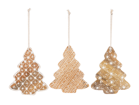 HAND-PAINTED CHRISTMAS TREE ORNAMENTS - ASSORTED