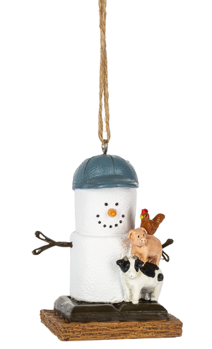 S'MORES FARMER ORNAMENT