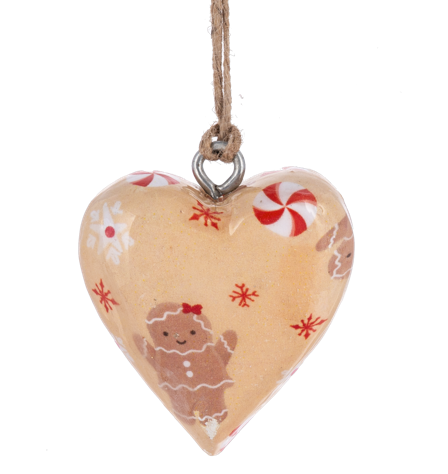 MINI HEART CHRISTMAS ORNAMENTS - ASSORTED