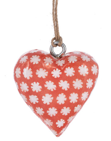 MINI HEART CHRISTMAS ORNAMENTS - ASSORTED