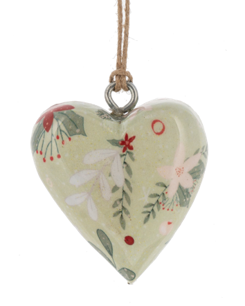 TRADITIONAL MINI HEART ORNAMENTS - ASSORTED