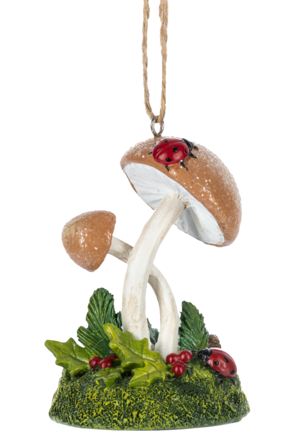 MUSHROOM ORNAMENTS - ASSORTED