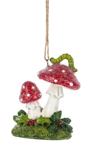 MUSHROOM ORNAMENTS - ASSORTED