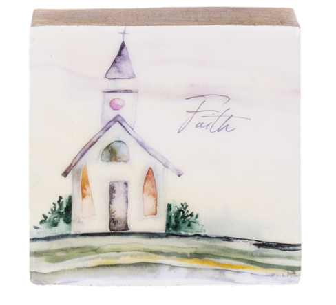 WATERCOLOR INSPIRATIONAL BLOCK ART - ASSORTED