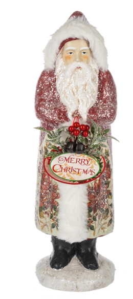FROSTED BELSNICKEL SANTA FIGURINES - ASSORTED