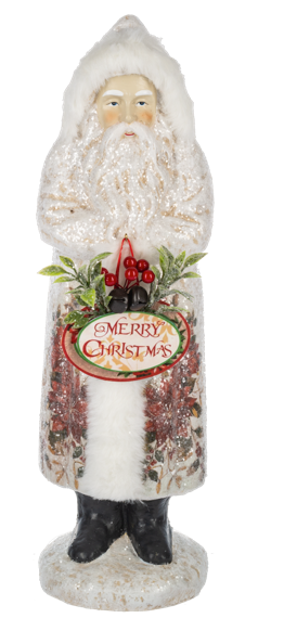 FROSTED BELSNICKEL SANTA FIGURINES - ASSORTED
