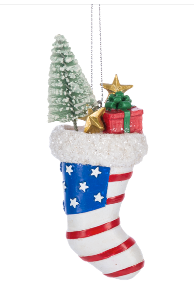 PATRIOTIC STOCKING ORNAMENT