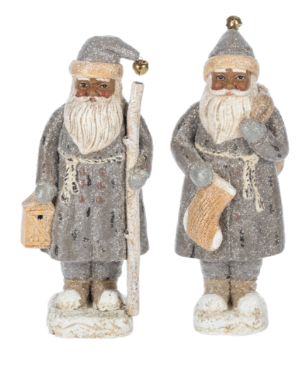 WOODLAND SANTA FIGURINES - ASSORTED