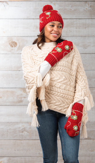 EMBROIDERED SPRUCE MITTENS - ASSORTED