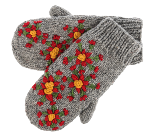 EMBROIDERED SPRUCE MITTENS - ASSORTED