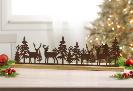 WOODLAND DEER SCEME FIGURINE