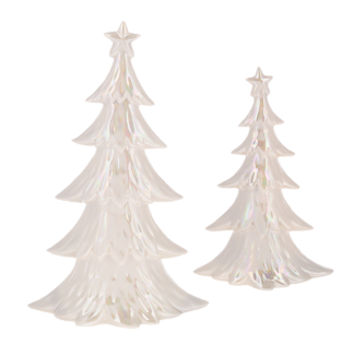 PEARLIZED TREES - SET OF 2