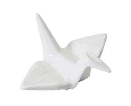 ORIGAMI WHITE CRANE CHIPSTICK REST