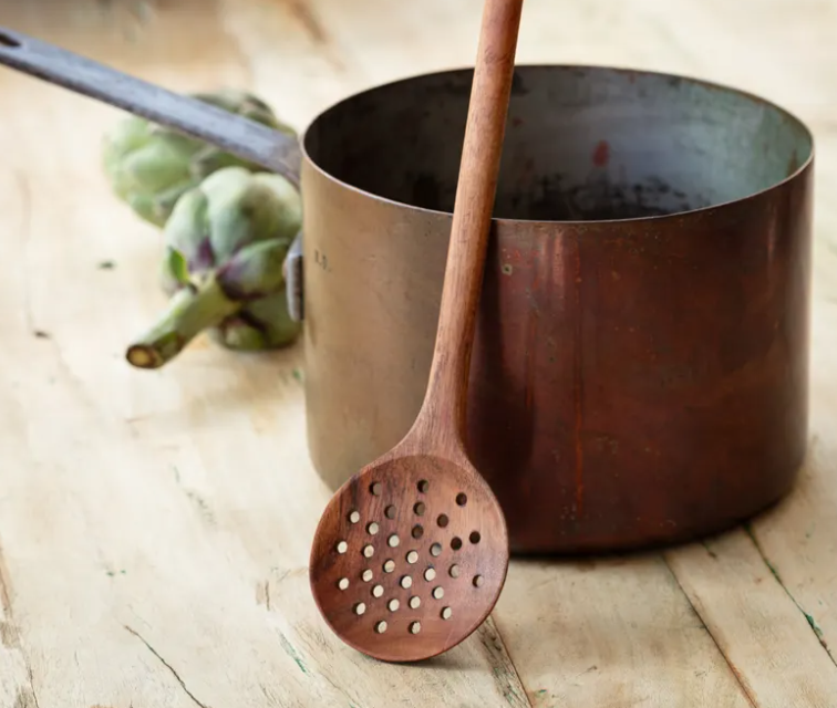 WOODEN STRAINING SPOON