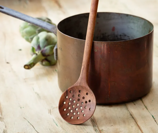 WOODEN STRAINING SPOON
