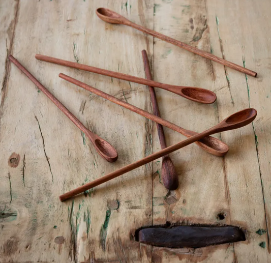 WOODEN ICE TEA SPOONS