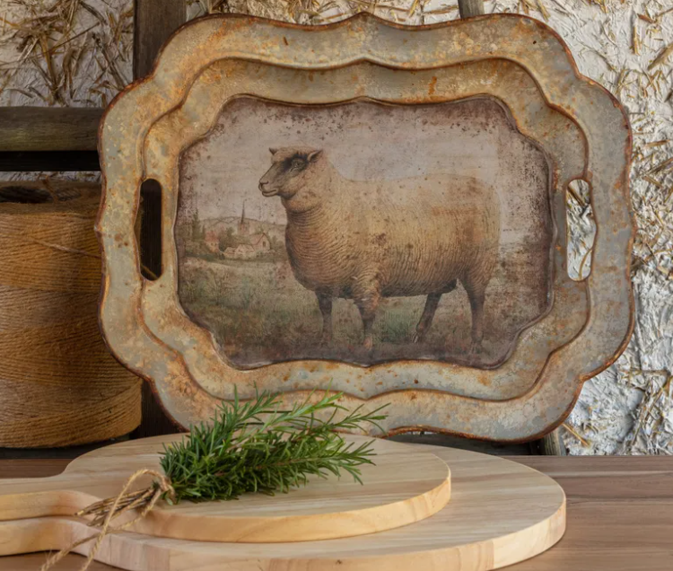 VINTAGE SHEEP TRAY