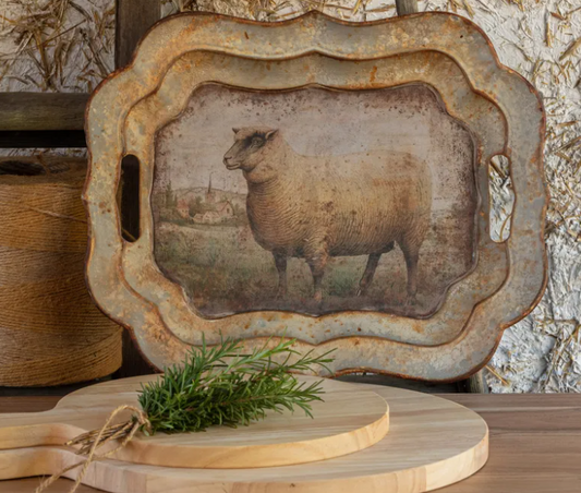 VINTAGE SHEEP TRAY