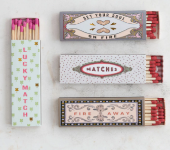 SAFETY MATCHES W/SAYINGS - 4 STYLES