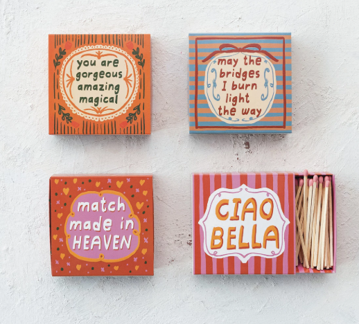 SAFETY MATCHES W/ SAYING - 4 STYLES