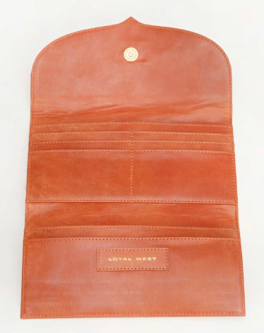 LOYAL WEST SUNFLOWER MEDALION LEATHER WALLET