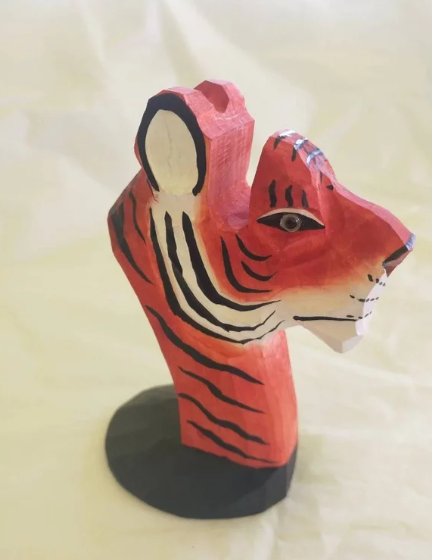 WOOD CARVED EYE GLASS HOLDERS - ASSORTED