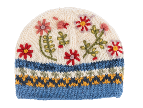EMBROIDERED WOOL KNIT HATS
