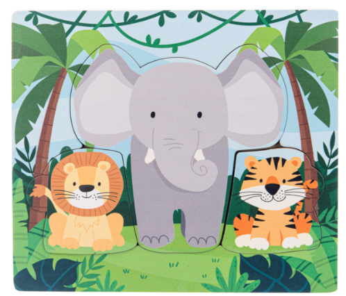 WOODEN JUNGLE LAYERED PUZZLE