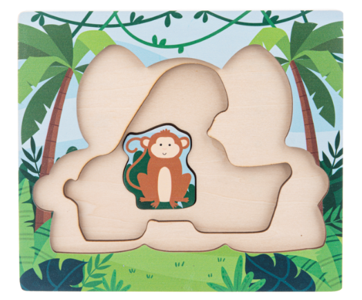 WOODEN JUNGLE LAYERED PUZZLE