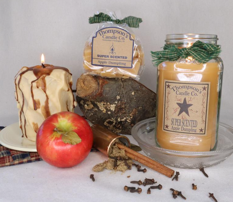 THOMPSON'S CANDLE CO. SUPER SCENTED ORIGINALS - APPLE DUMPLING - ASSORTED