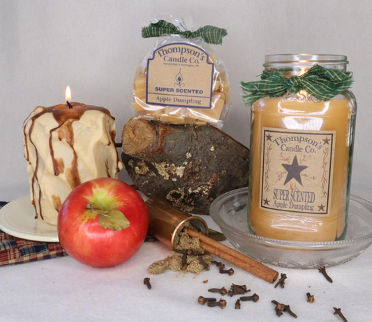 THOMPSON'S CANDLE CO. SUPER SCENTED ORIGINALS - APPLE DUMPLING - ASSORTED