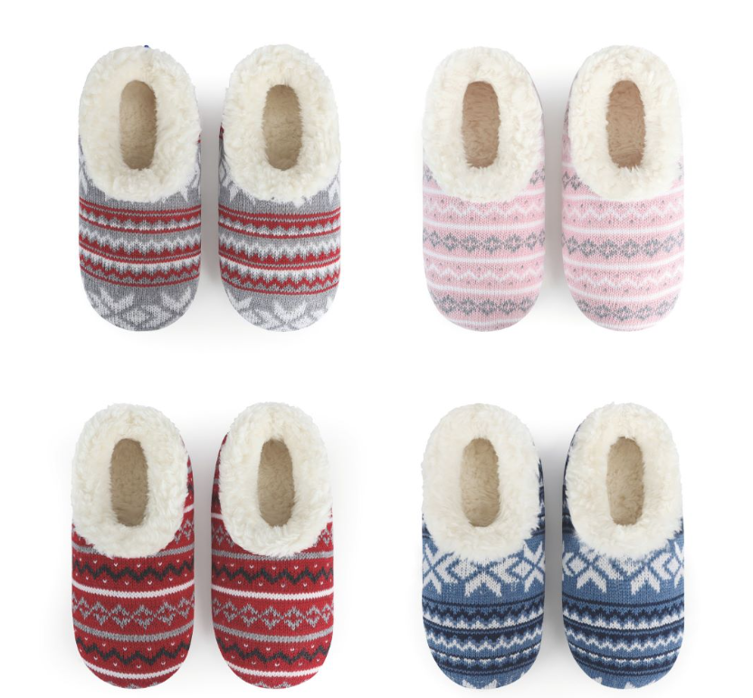 SNOOZIES! WOMENS NORWEGIAN KNIT SLIPPERS