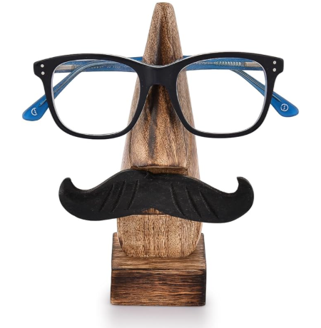 NOSE WITH MUSTACHE EYEGLASS HOLDER