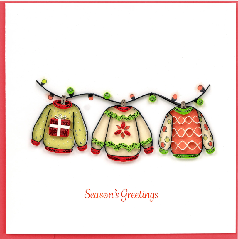 QUILLING CARD - GREETING CARDS - CHRISTMAS HOLIDAY ASSORTED