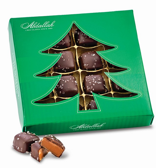ABDALLAH CANDIES - 5.5oz. MINIATURE DARK CHOCOLATE SEA SALT CARAMELS