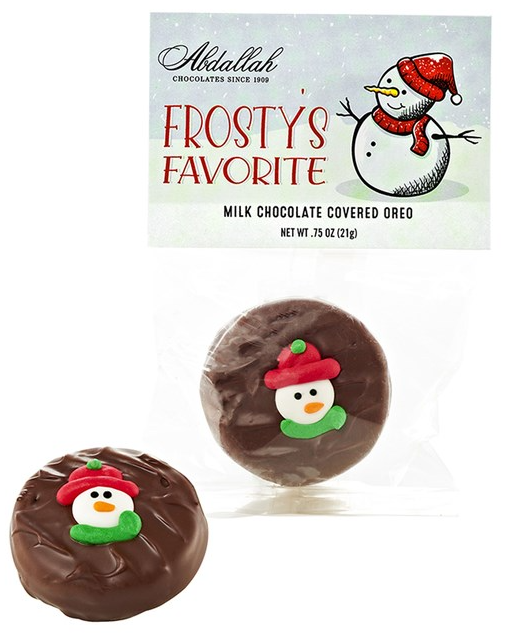 ABDALLAH CANDIES - .75oz. FROSTY'S FAVORITE MILK CHOCOLATE COVERED OREO