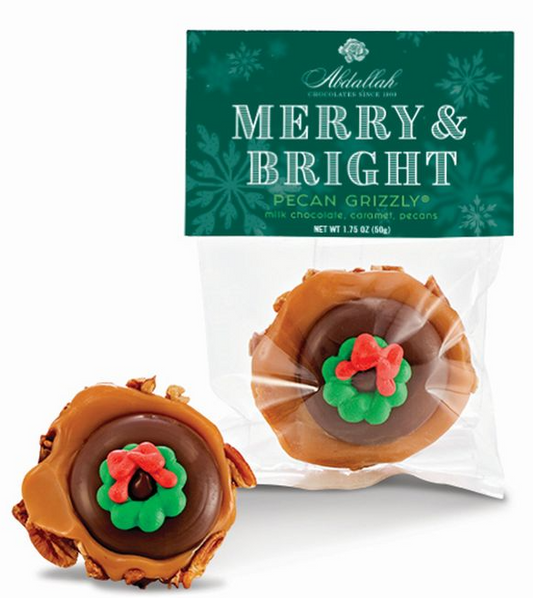 ABDALLAH CANDIES - 1.75oz. WREATH PECAN GRIZZLY