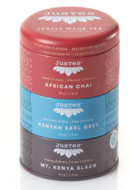 JUSTEA LOOSE LEAF TEA SAMPLER - ASSORTED