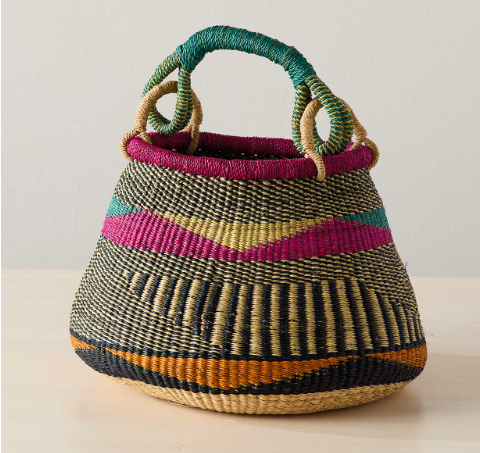 TUNDRA STRIPE BUCKET BASKET - GHANA
