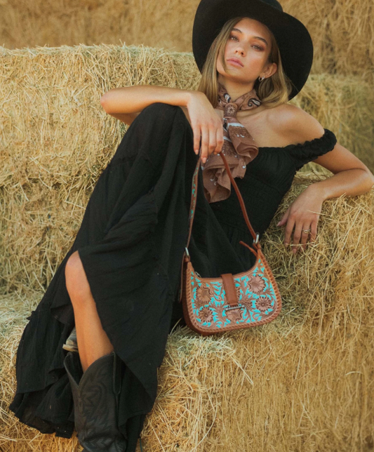 LOYAL WEST DANNIA MEDIUM PURSE - WHISKEY & WATER 8.75 (W) X 8.25 (H) X 3 (D)