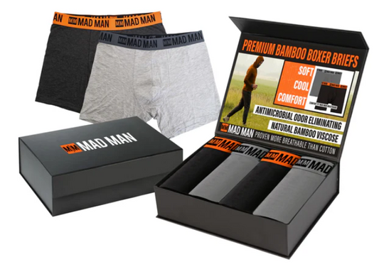 MAD MAN BAMBOO BOXER SHORTS - ASSORTED