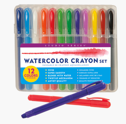 WATERCOLOR CRAYON SET - STUDIO SERIES (SET OF 12)