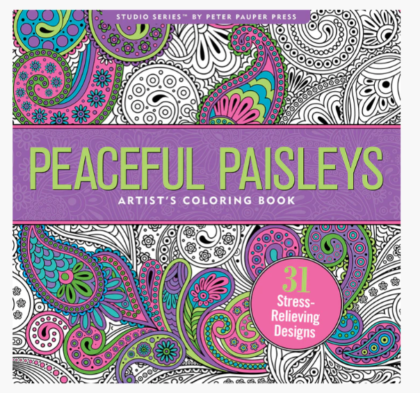 PEACEFUL PAISLEYS ARTIST'S COLORING BOOK