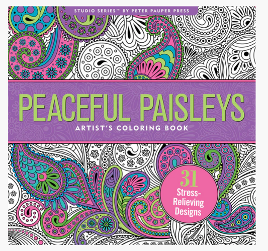 PEACEFUL PAISLEYS ARTIST'S COLORING BOOK