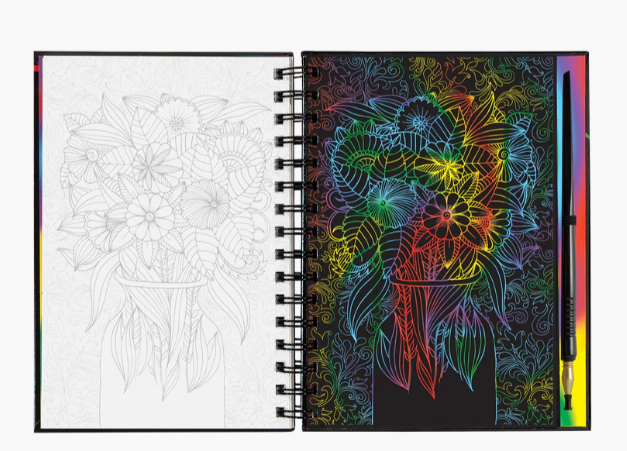 EXTREME! FLOWERS SCRATCH AND SKETCH