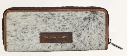 LOYAL WEST RANCH ROAD JEWELERY CASE IN BROWN & WHITE COWHIDE