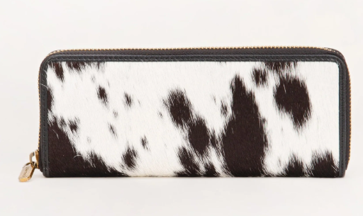 LOYAL WEST RANCH ROAD COWHIDE JEWELERY CASE- BLACK & WHITE